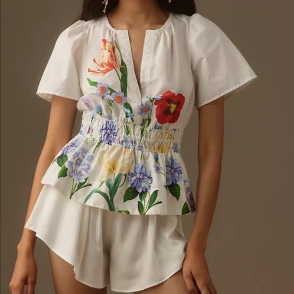 Somerset Blouse by Anthropologie, Floral, size Medium